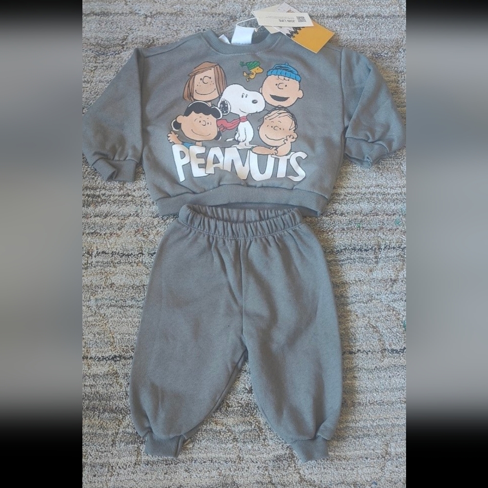 Zara peanuts two pieces set sweeter and pants baby boy - Picture 4 of 5